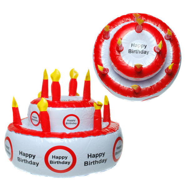Happy Birthday Aufblasbare Geburtstagstorte - Verkehrsschild