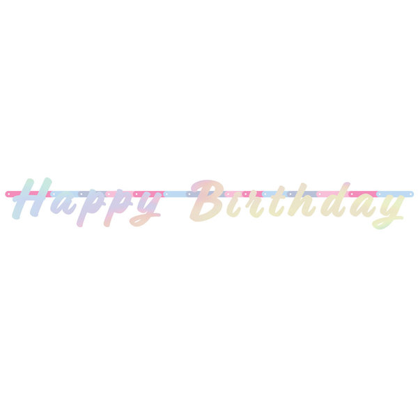 Happy Birthday Buchstaben Girlande - Irisierend
