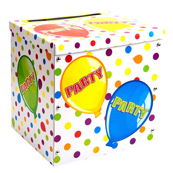 Happy Birthday Geburtstag Box - Luftballon Party Gepunktet
