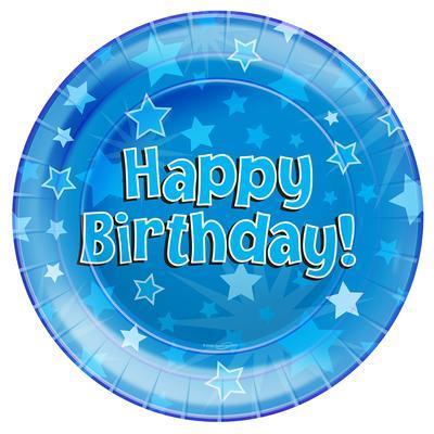 Happy Birthday  Partyteller - Blau