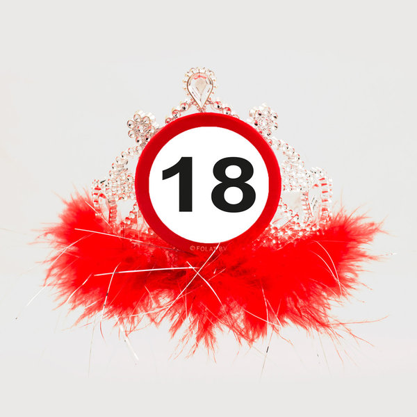 18. Geburtstags  Krone  Verkehrschild