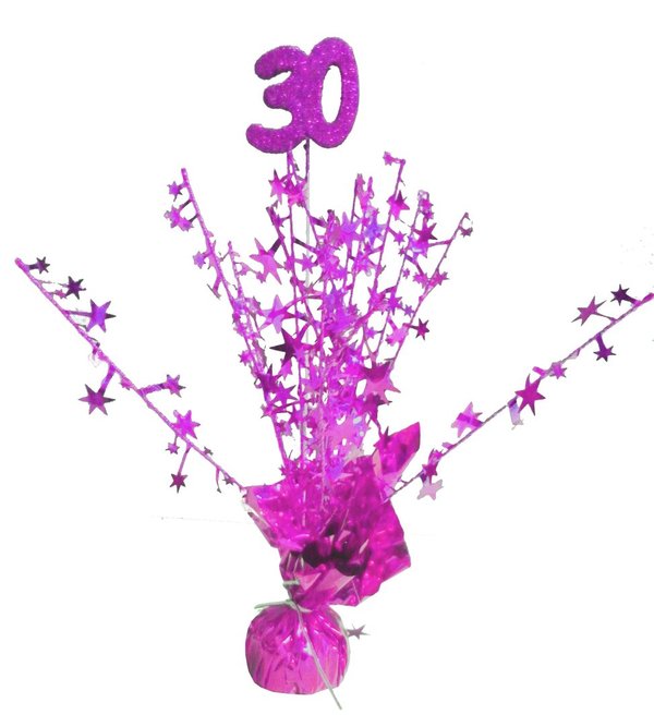 Glitzernde Tischkaskade  "30" Pink