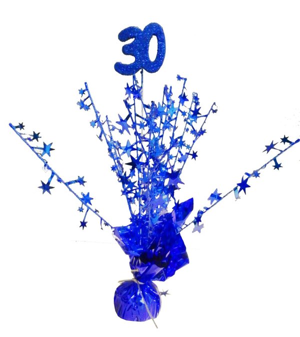 Glitzernde Tischkaskade "30" Blau
