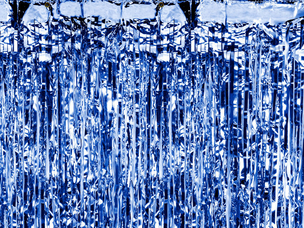 Glittervorhang - 2,5m - Blau