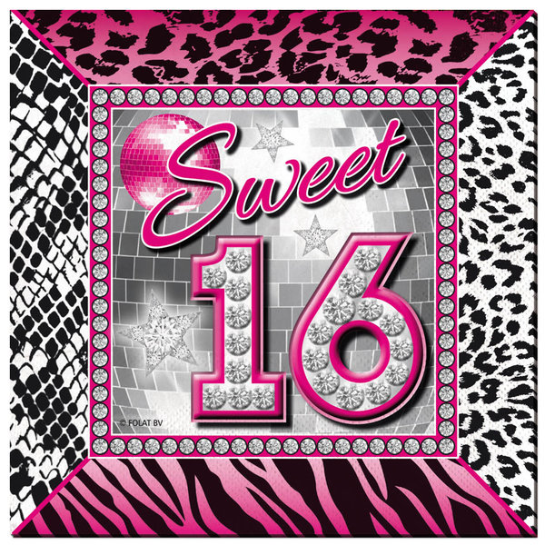 Servietten "Sweet 16" - 20 Stück
