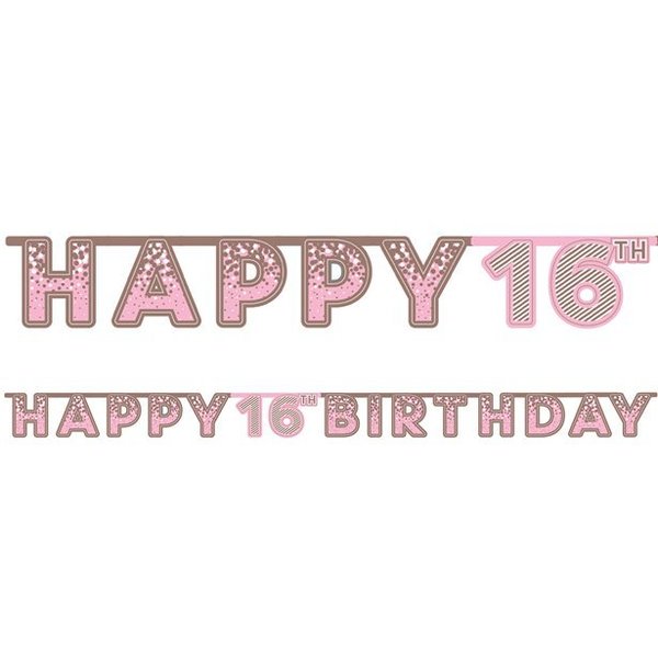 Girlande Pink 16th Birthday