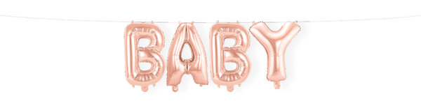 Rosegoldenes Folienballon-Set Baby