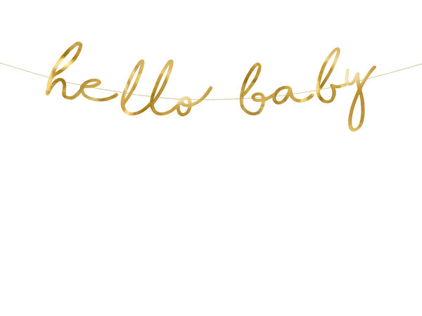 Girlande - Hello Baby - Gold