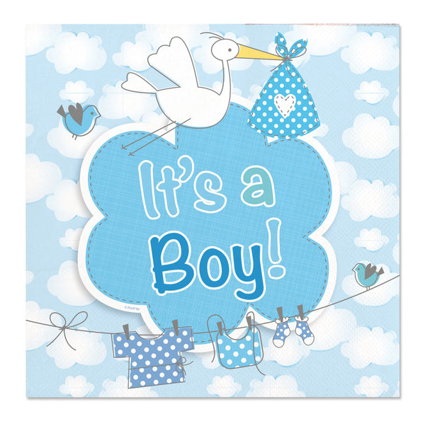 Geburt Junge It´s a Boy Servietten - 20 Stück