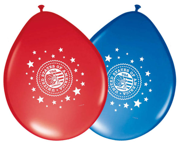 USA Party Ballons - 8 Stück