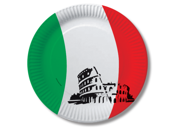 Pappteller Italien 10 Stück
