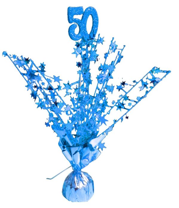 Glitzernde Tischkaskade "50" Blau