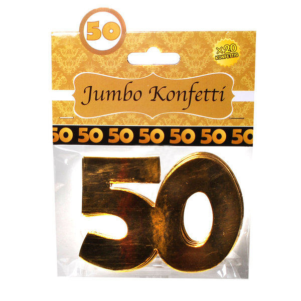 Jumbo-Konfetti "50" Gold