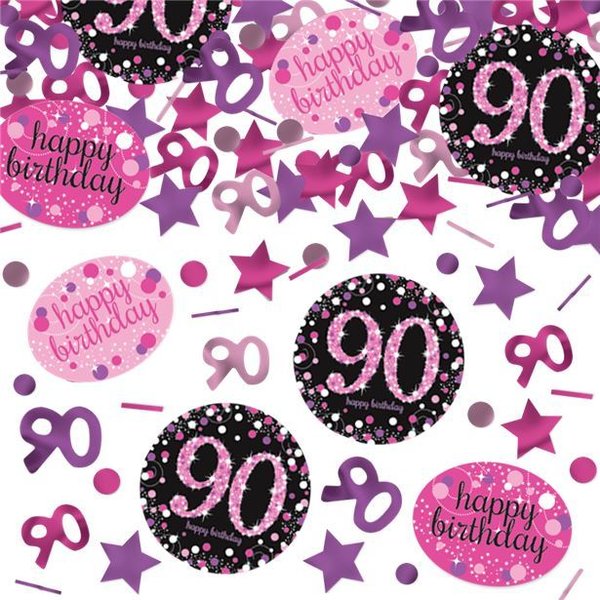 Tischkonfetti "90" Mix im 3erPack Pink