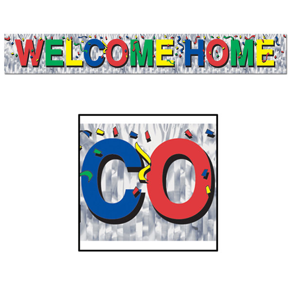 Metallic Welcome Home Fransen Banner