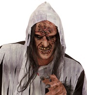Verfaulter Zombie - Maske mit Haar