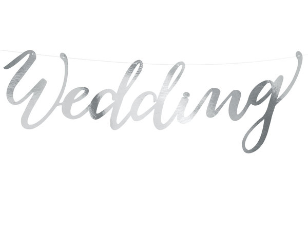 Schriftzug "Wedding", silber  45cm