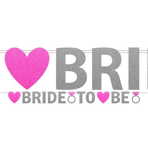 Glitter Buchstabengirlande - Bride To Be