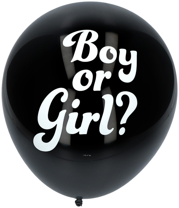 Gender Reveal Ballon Junge mit Blauem Konfetti - 3 Stück
