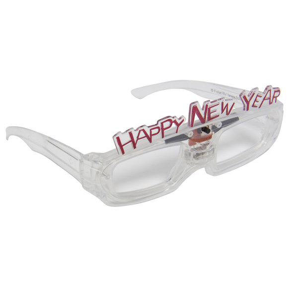 Happy New Year Brille mit LED