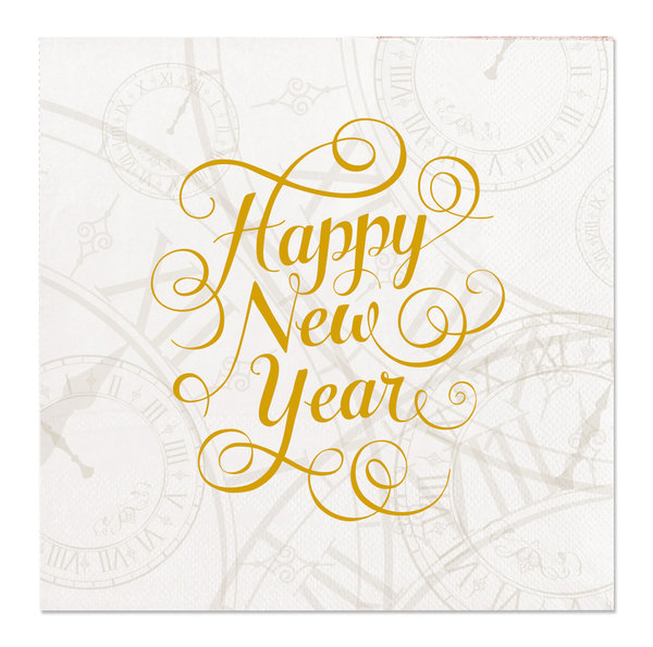 Servietten "Happy New Year", 25x25 cm
