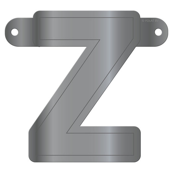 Banner-Girlande  Buchstabe Z  Silber Metallic