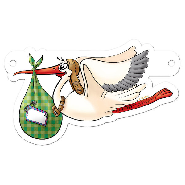 Banner-Girlande Symbol Storch