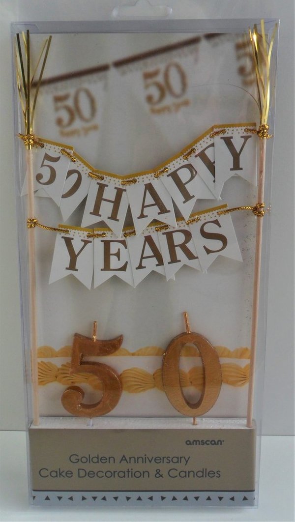 Torten Dekoration "50" Happy Years