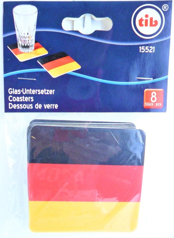 Glas - Untersetzer  "Deutschland" 8 Stück
