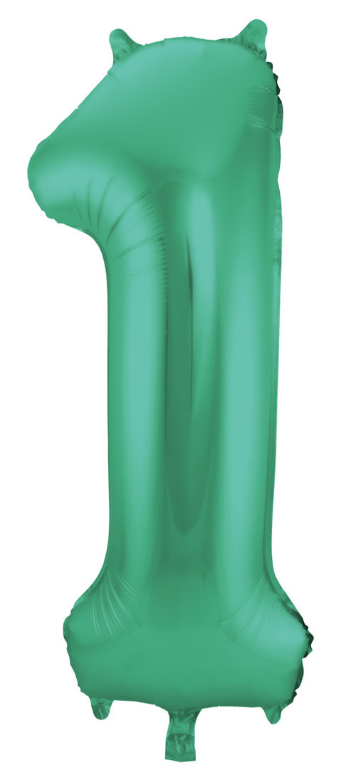 Folienballon Zahl - 1 - Grün 86 cm