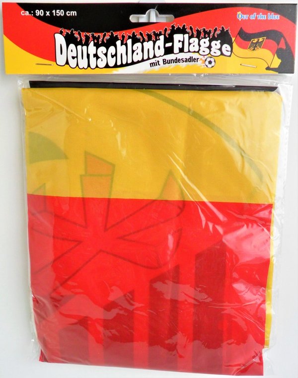 Flagge Deutschland mit Bundesadler  90 x 150 cm