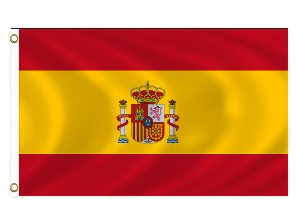 Flagge Spanien mit Wappen  90 x 150 cm
