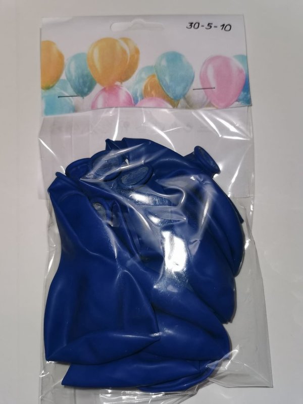 10 Luftballons Standard Blau