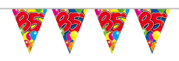 85. Geburtstag Wimpelkette Ballons - 10 Meter