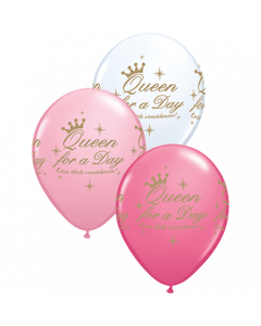 6 Motivballons - 27,5cm - Queen For A Day
