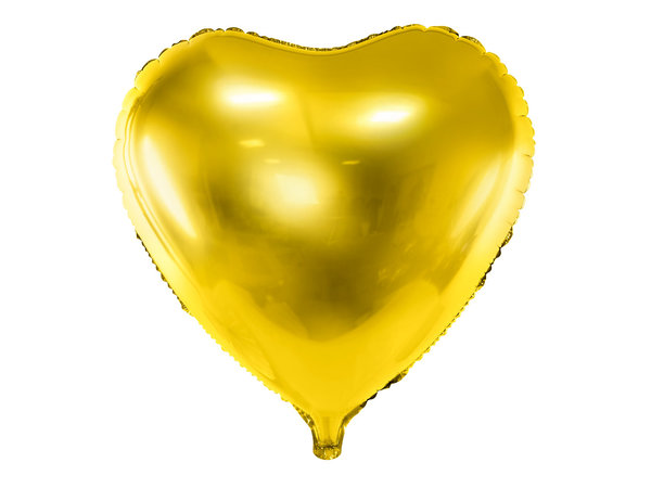 1 Folienballon - Herz - Gold - 45cm