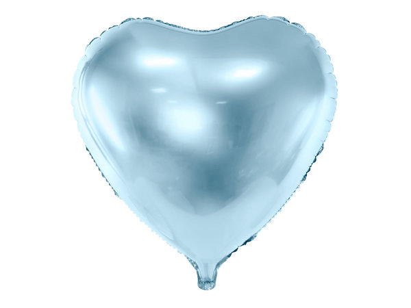 1 Folienballon - Herz - Hellblau - 45cm