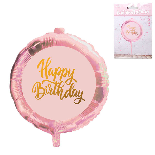 1 Folienballon - Happy Birthday - 45cm