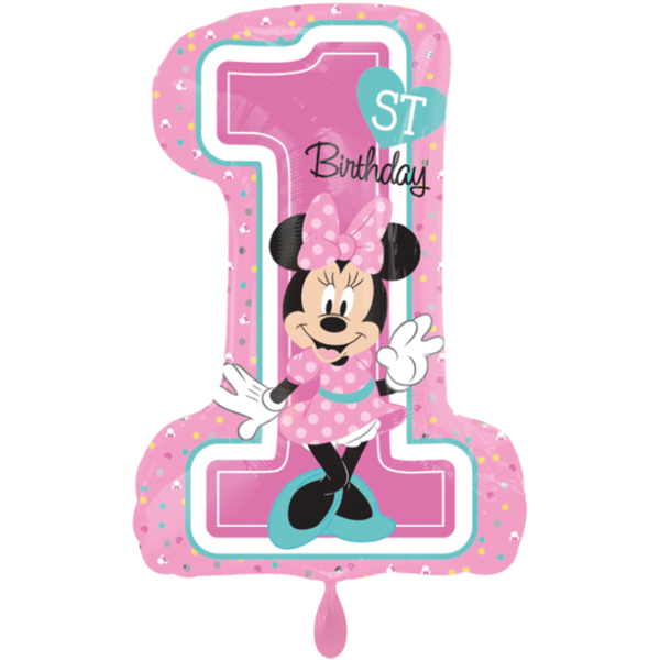 1 Folienballon XXL - Minnie 1st Birthday