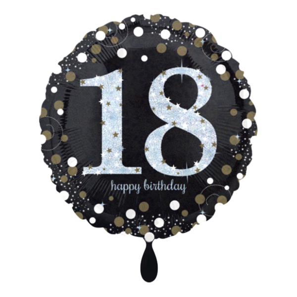 1 Folienballon - Sparkling Birthday 18