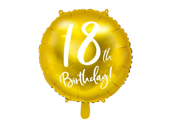 1 Ballon - 18th Birthday Gold