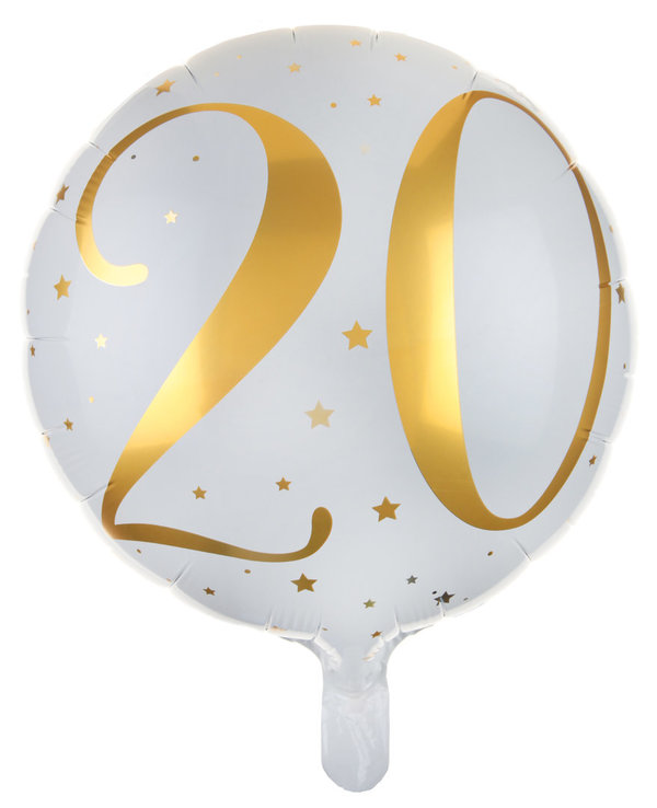 Folien Zahlenballon "20" Jahre Golden Times