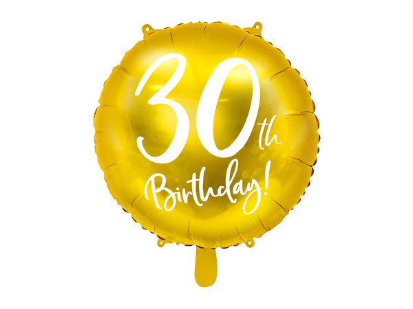 1 Folienballon - 30th Birthday Gold