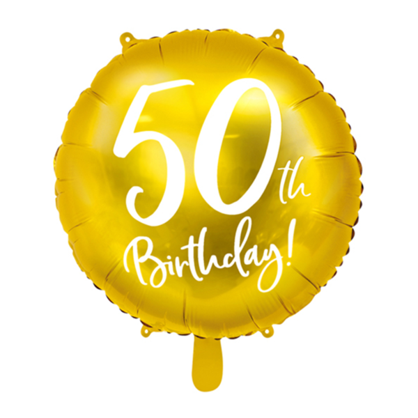 1 Folienballon - 50th Birthday Gold