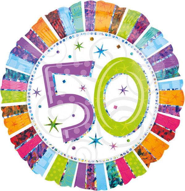 Radiant Birthday 50 Folienballon
