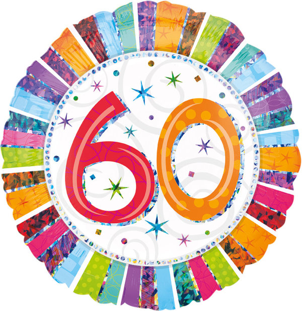 Radiant Birthday 60 Folienballon