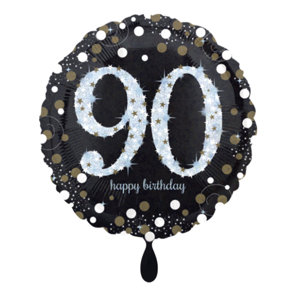 1 Folienballon - Sparkling Birthday 90
