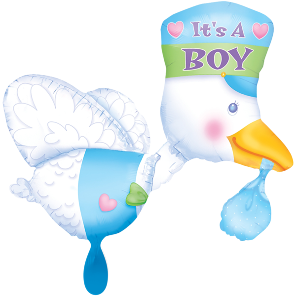 1 Ballon XXL - Bundle of Joy Stork - Its a Boy