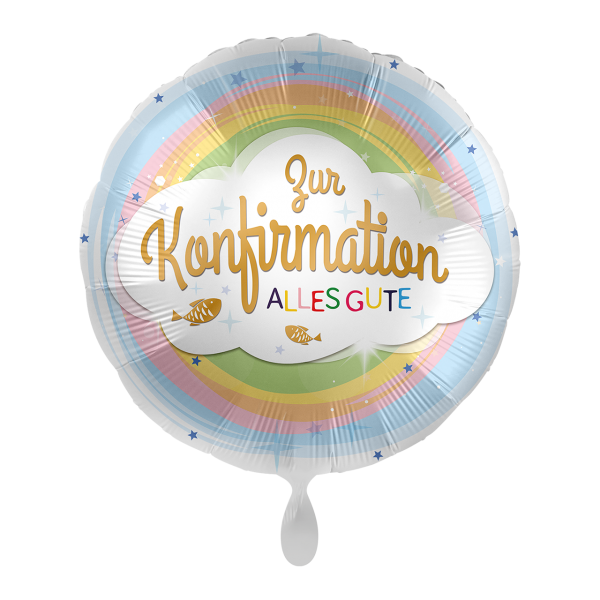 1 Folienballon - Konfirmation Regenbogen