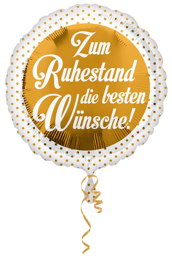 Folienballon - Zum Ruhestand die besten Wünsche - 45cm